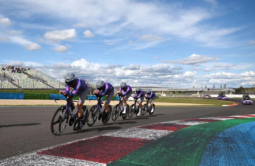 COULANGES-LES-NEVERS, FRANCE - MARCH 11: Ben Oâ€™connor of Australia, Michael Hepburn of Australia, Michael Matthews of Australia, Kelland Oâ€™brien of Australia, Mauro Schmid of Switzerland, Max Walscheid of Germany and Team Jayco AlUla compete during the 83rd Paris - Nice 2025, Stage 3 a 28.4km team time trial stage from Circuit Nevers Magny-Cours to Nevers / #UCIWT / on March 11, 2025 in Coulanges-les-Nevers, France. (Photo by Dario Belingheri/Getty Images)