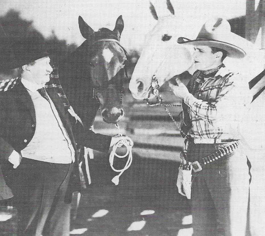 William Courtright, Fred Thomson, and Silver King the Horse in Silver Comes Through (1927)