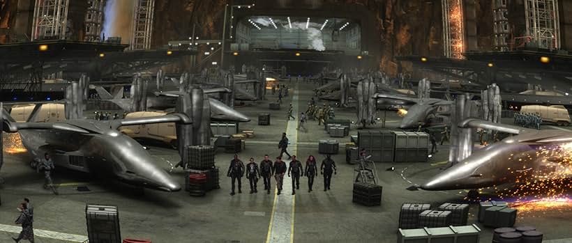 Dennis Quaid, Marlon Wayans, Adewale Akinnuoye-Agbaje, Rachel Nichols, Ray Park, Saïd Taghmaoui, and Channing Tatum in G.I. Joe: The Rise of Cobra (2009)