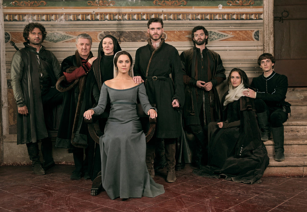 Dustin Hoffman, Frances Barber, Richard Madden, Alessandro Sperduti, Guido Caprino, Annabel Scholey, Stuart Martin, and Valentina Bellè in Medici (2016)