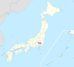 Location of Tokyo within Japan