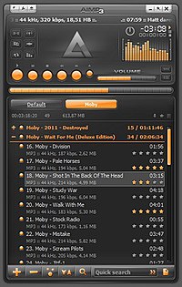 Screenshot von AIMP mit Standardskin