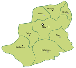 Kars Province Subdivisions