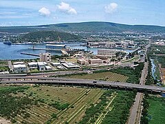 Port de Visakhapatnam, la plus grande ville de l'État. Une base navale de premier plan de la marine indienne y est située.