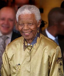 Nelson Mandela on the eve of his 90th birthday in Johannesburg in May 2008