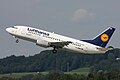 Lufthansa Boeing 737-530 taking off at Zurich Airport. Retired.