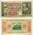 20 рейхсмарок, 1938–1945