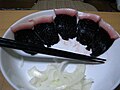 A plate of dolphin sashimi