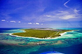 Vue aérienne d'Anegada.