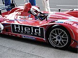 Hield-sponsored Le Mans racecar driven by British driver Sam Hancock.