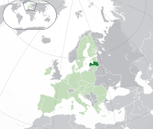 Location of Latvia