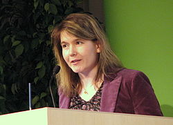 Johanna Karimäki vihreiden puoluekokouksessa 2007.