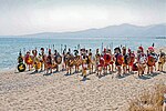 Reenactors at a 2011 reenactment of the Battle of Marathon, which occurred in 490 BC