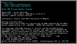FreeDOS bootuje do emulátoru BOCHS