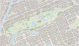 Topografische kaart van het Vondelpark