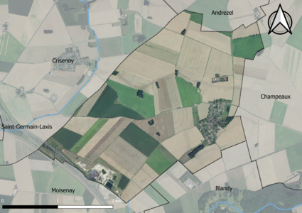 Carte orhophotogrammétrique de la commune.