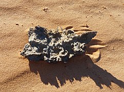 Fulgurite, désert mauritanien