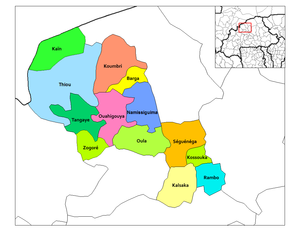 Provincial map of its departments