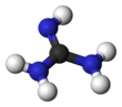 Ball and stick model of guanidine