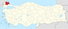 Provincia di Kırklareli – Localizzazione