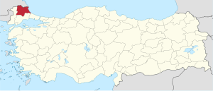 Location of قیرخلارائلی Province in Turkey