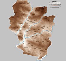 Relief avec lieux-dits de Balazé