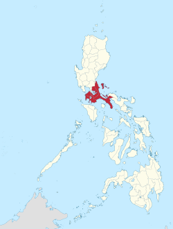 Mapa ning Filipinas ampong Calabarzon ilage