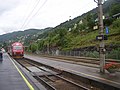 Train Bergen-Oslo arrivant en gare de Voss.