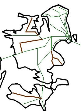 Bruine lijnen zijn van Regionstog