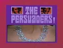 Series title with images of title characters and girl's neck with a diamond necklace